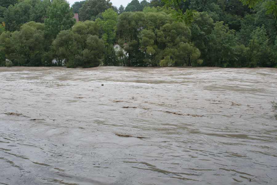 Hochwasser 22. und 23.August 2005 im Allgäu / Kempten mit Illerhochwasser (6,41m Rekord)
