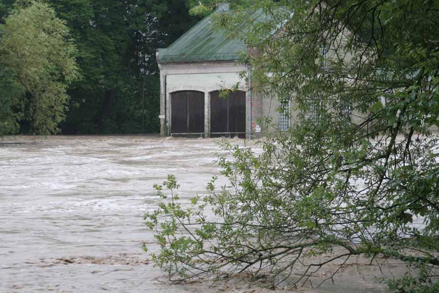 Hochwasser 22. und 23.August 2005 im Allgäu / Kempten mit Illerhochwasser (6,41m Rekord)