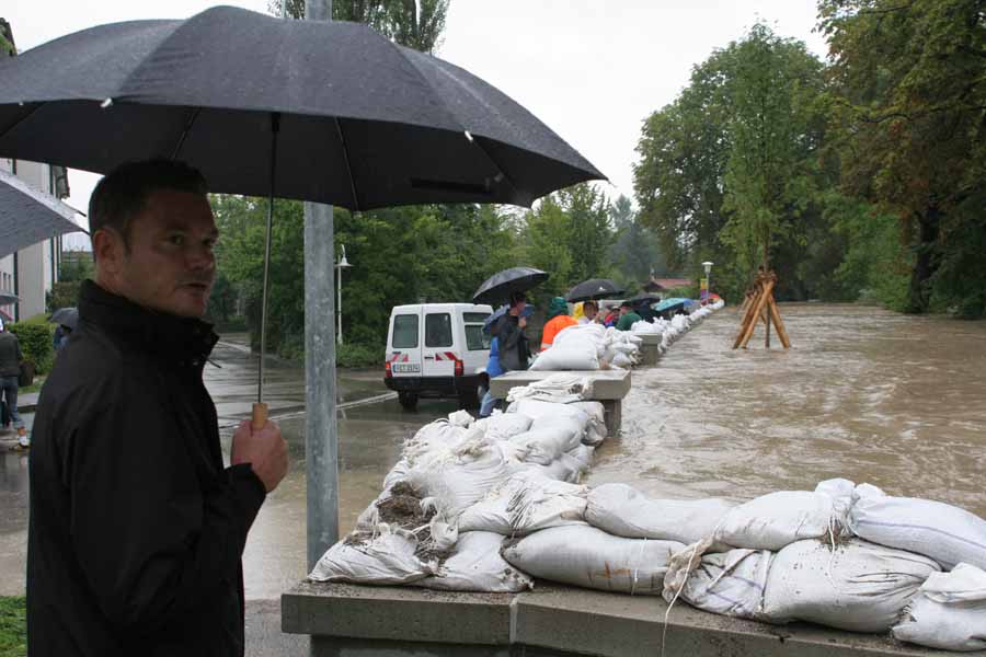 Hochwasser 22. und 23.August 2005 im Allgäu / 20 cm höher als 1999 und es reichte nicht (Kempten)