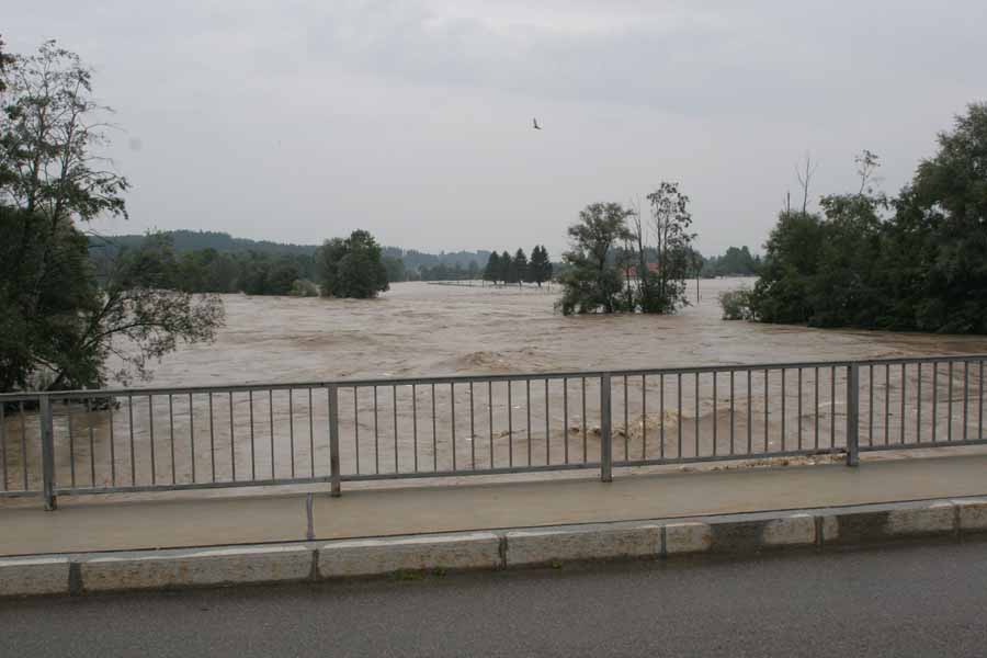 Hochwasser 22. und 23.August 2005 im Allgäu / Iller in Martinszell