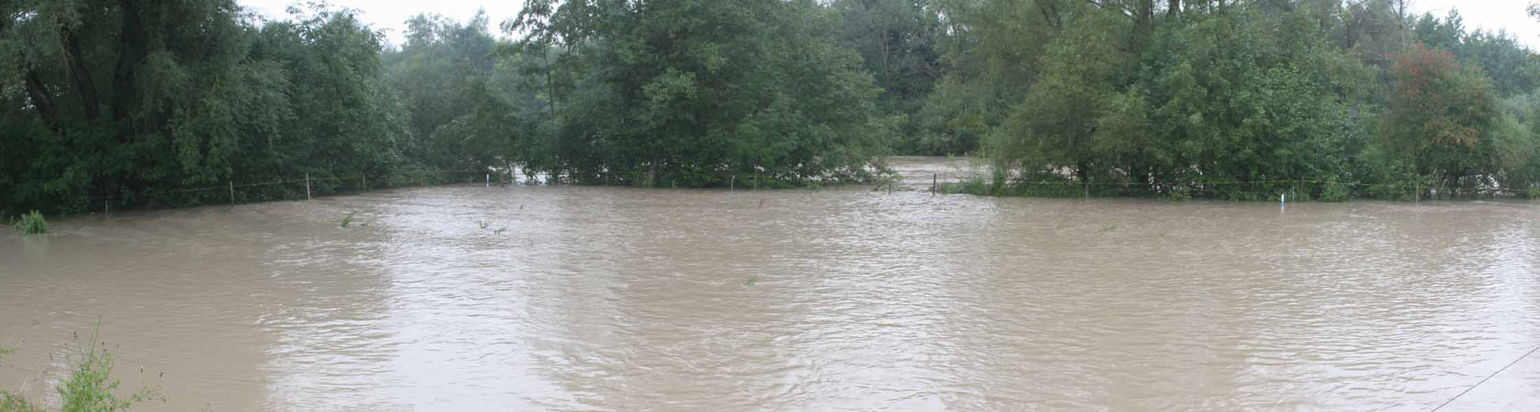 Hochwasser 22. und 23.August 2005 im Allgäu / Flutpanorama in Ottackers