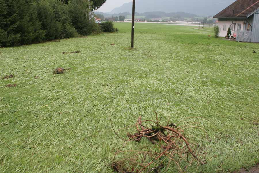 Hochwasser 22. und 23.August 2005 im Allgäu / Hochwasserimpressionen rund um Sulzberg (Oberallgäu)