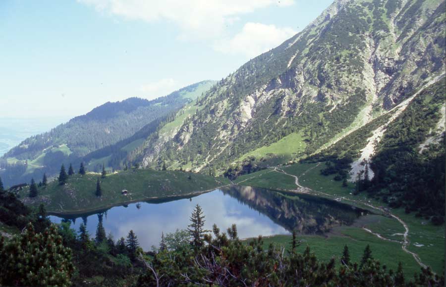 Rubihorn / Ausblick vom letzten Anstieg zum Rubihorn