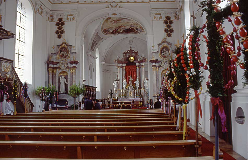 Schlösser und Kirchen im Allgäu / Osterschmuk in der Schlosskirche Zeil