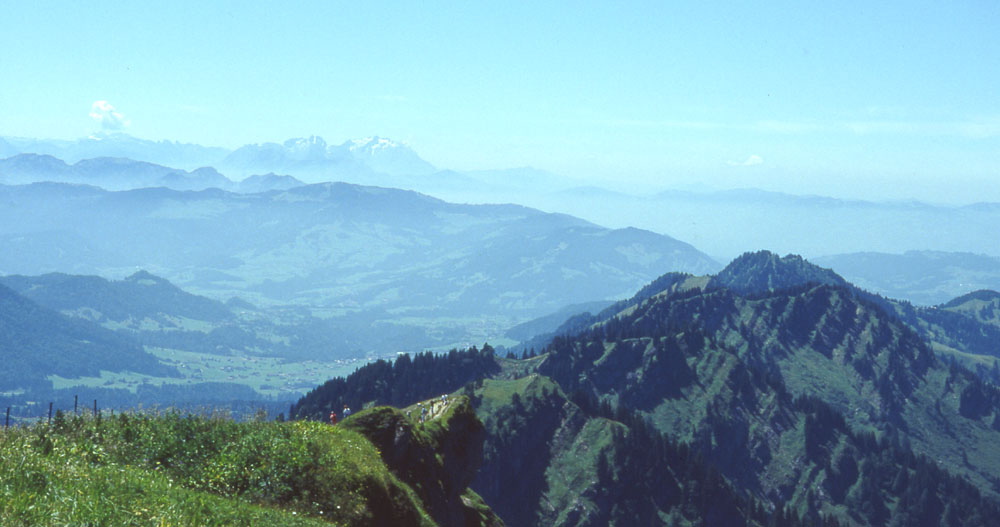 Sommer im Allgäu / Säntis (CH) und Bregenzer Wald Blick vom Hochgrat 