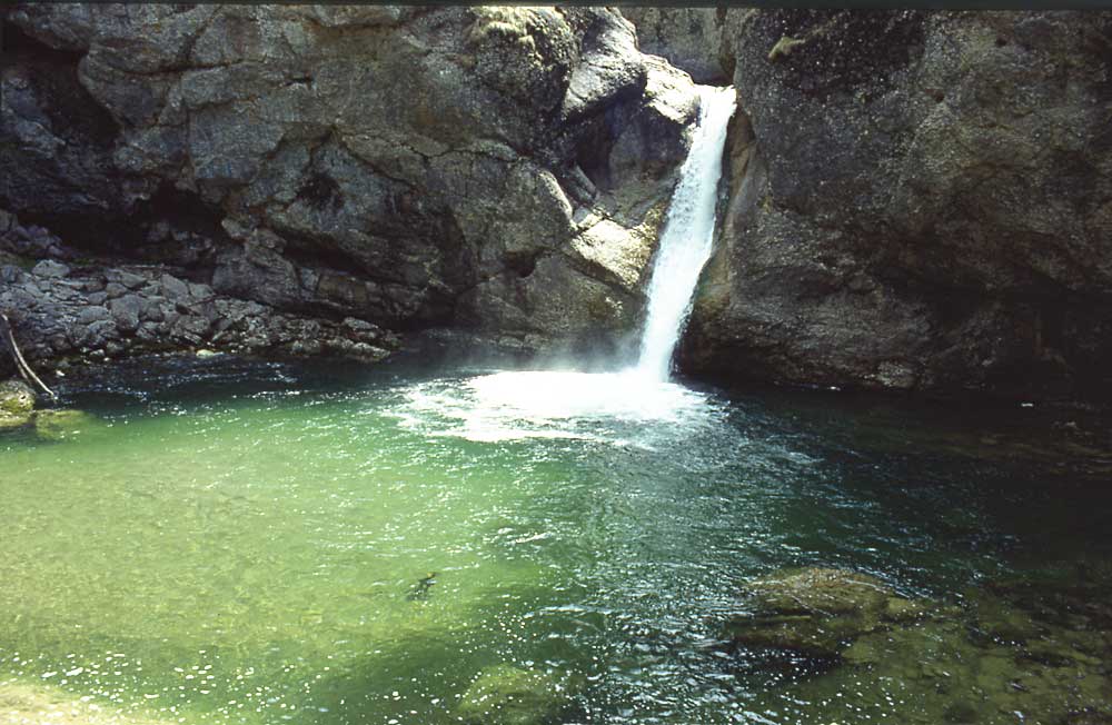 Buchenegger Wasserfälle - unterer Fall mit Gumpen