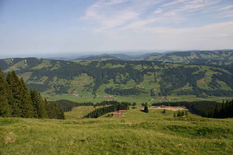 Missener Höhe vom Gipfel oberhalb der Bärenfalle