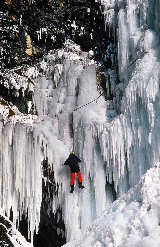 Eisklettern bei Hinterstein