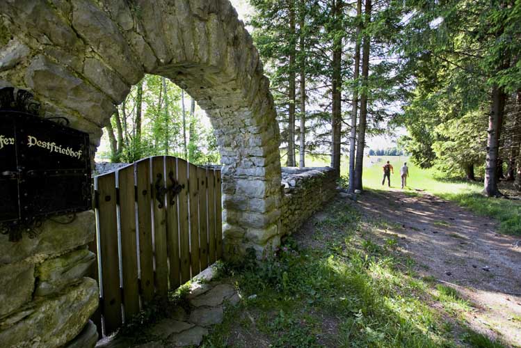 Pestfriedhof - Tor am Wanderweg