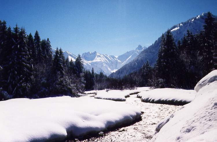 Winter in Oberstdorf / Blick ins Trettachtal