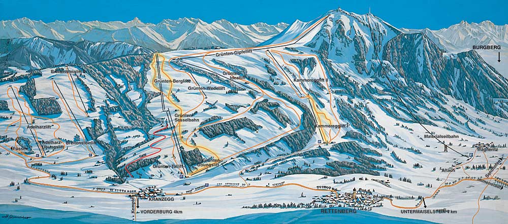 Skilifte_Skiegebiet am Gruenten_Rettenberg im Allgaeu