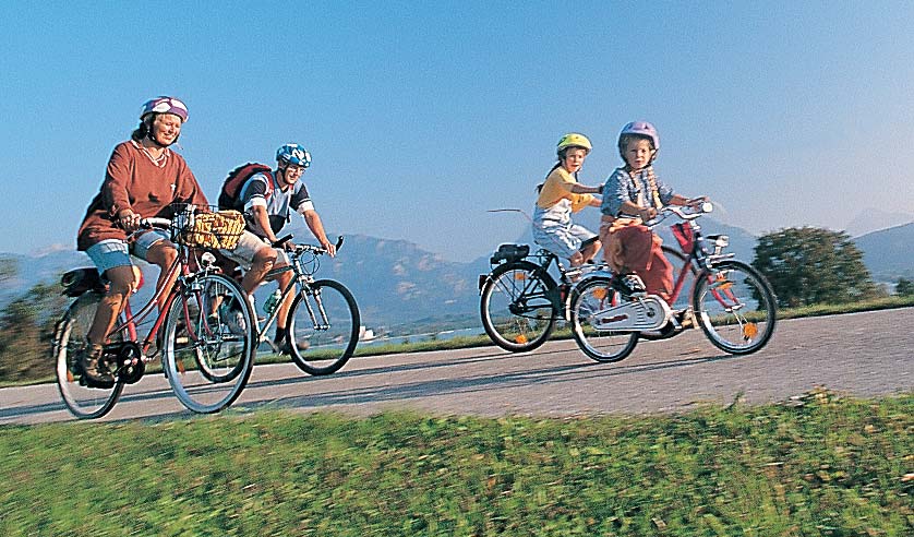 Radler auf dem Forggenseeradwanderweg