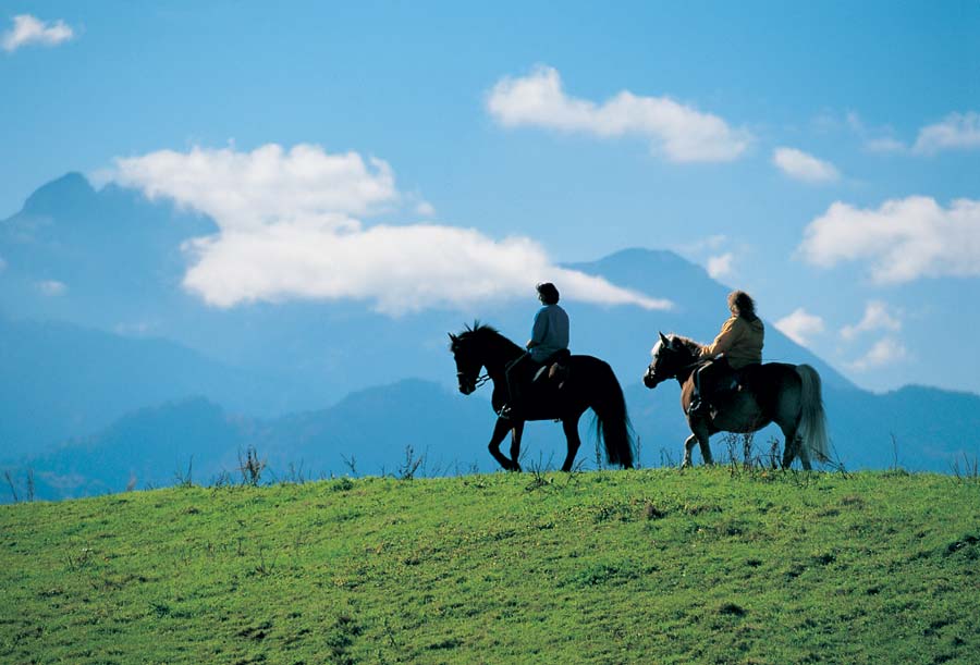 Reiter, im Hintergrund der Aggenstein